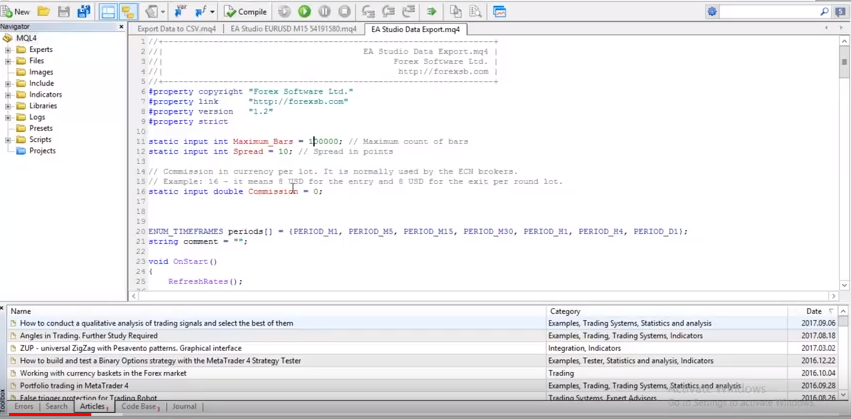 MQL4 scripts
