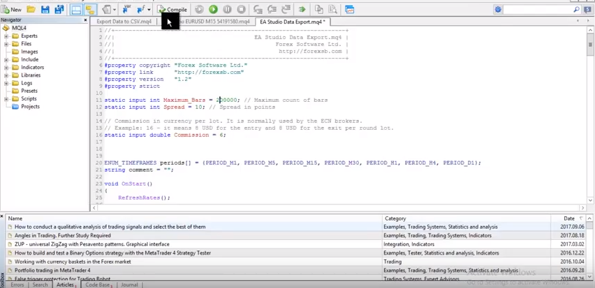 MQL4 scripts