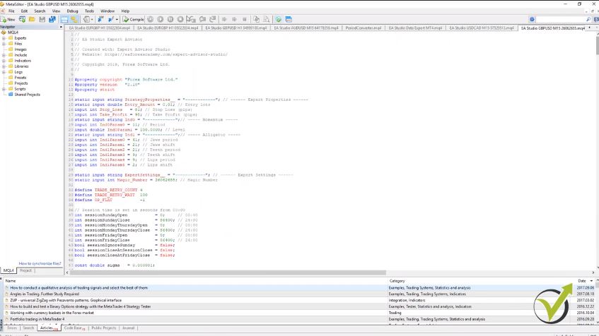 We get the complete code ready without any errors Expert Advisor complete code.