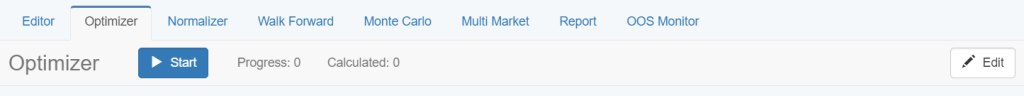 forex strategy optimizer toolbar