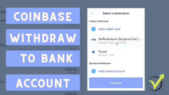Coinbase withdrawal to bank account