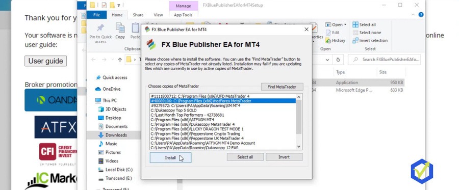 I click on Install