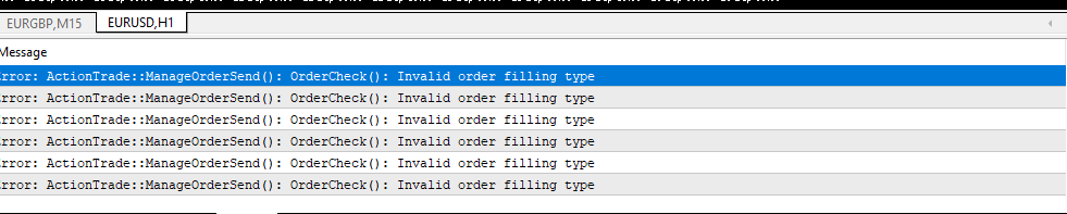 error USDJPY Mt5